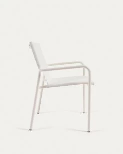 Zaltana Stackable Outdoor Chair In Aluminium With A Matte White Painted Finish | Kave Home 16 Zaltana Stackable Outdoor Chair In Aluminium With A Matte White Painted Finish | Kave Home -Quality Furniture Store CC6033R33 1V02