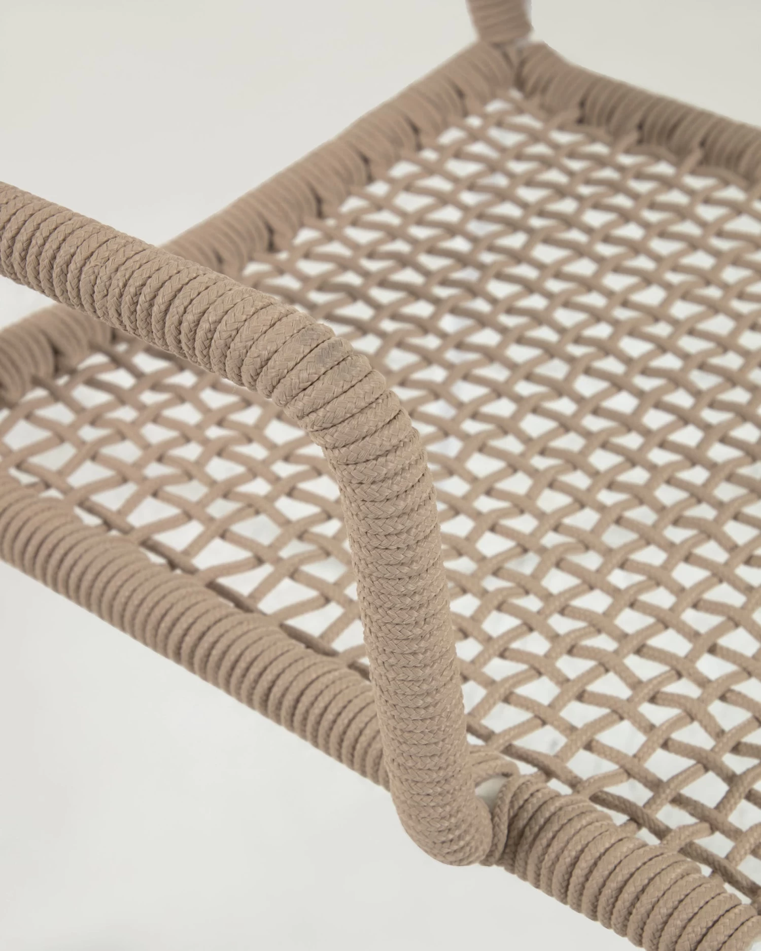 Cailin Stackable Chair In Beige Cord With Galvanised Steel Legs Painted White | Kave Home 9 Cailin Stackable Chair In Beige Cord With Galvanised Steel Legs Painted White | Kave Home - Image 7