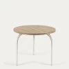 Cailin Round Table In Solid 100% FSC Acacia Wood With Steel Legs In White Ã 90 Cm | Kave Home -Quality Furniture Store CC6051M46 1V01