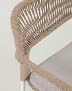 Cailin 2 Seater Sofa In Beige Cord With Galvanised Steel Legs In White 150 Cm | Kave Home -Quality Furniture Store CC6054J11 1D03