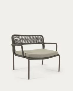Cailin Armchair In Green Cord With Galvanised Steel Legs Painted Dark Green | Kave Home