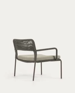 Cailin Armchair In Green Cord With Galvanised Steel Legs Painted Dark Green | Kave Home -Quality Furniture Store CC6055J19 1V03