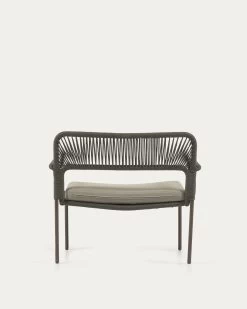 Cailin Armchair In Green Cord With Galvanised Steel Legs Painted Dark Green | Kave Home -Quality Furniture Store CC6055J19 1V04