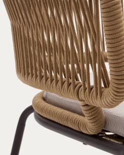 Nadin Chair In Beige Cord With Galvanised Steel Legs | Kave Home -Quality Furniture Store CC6068J12 1D04