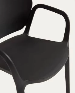 Ania Stackable Black Garden Chair | Kave Home 13 Ania Stackable Black Garden Chair | Kave Home -Quality Furniture Store CC6094S01 1D01