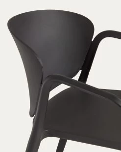 Ania Stackable Black Garden Chair | Kave Home 14 Ania Stackable Black Garden Chair | Kave Home -Quality Furniture Store CC6094S01 1D02