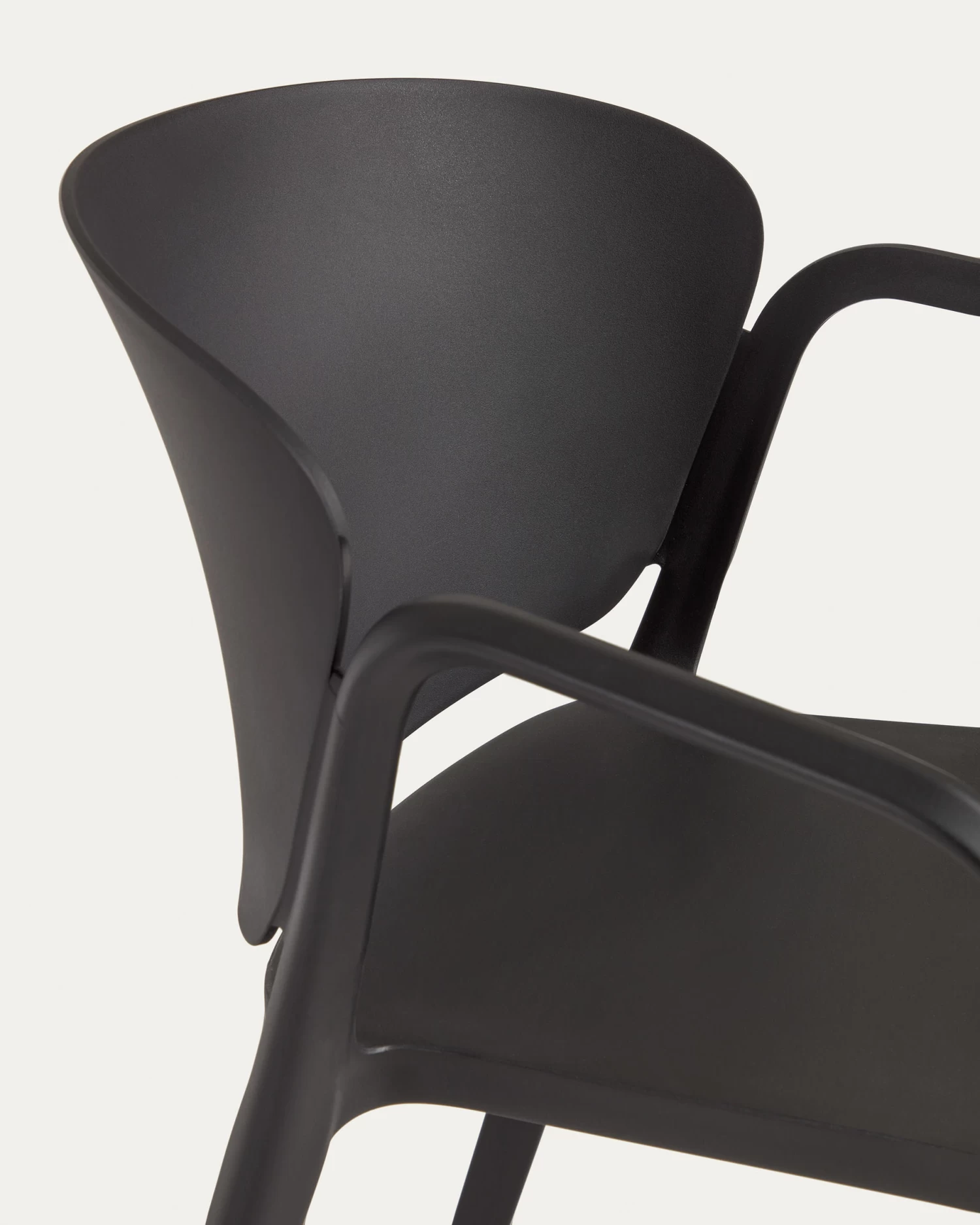 Ania Stackable Black Garden Chair | Kave Home 6 Ania Stackable Black Garden Chair | Kave Home - Image 4
