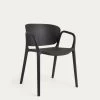 Ania Stackable Black Garden Chair | Kave Home 2 Ania Stackable Black Garden Chair | Kave Home -Quality Furniture Store CC6094S01 1V01