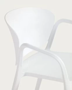 Ania Stackable White Garden Chair | Kave Home -Quality Furniture Store CC6094S05 1D02