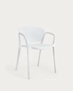 Ania Stackable White Garden Chair | Kave Home