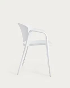 Ania Stackable White Garden Chair | Kave Home -Quality Furniture Store CC6094S05 1V02