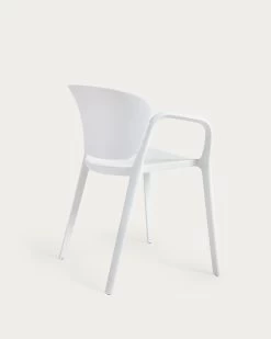 Ania Stackable White Garden Chair | Kave Home -Quality Furniture Store CC6094S05 1V03