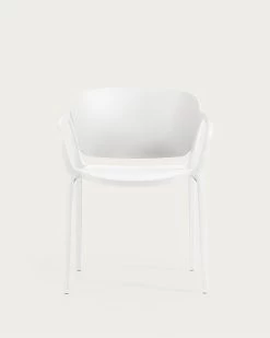 Ania Stackable White Garden Chair | Kave Home -Quality Furniture Store CC6094S05 1V04