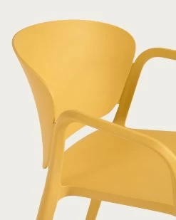 Ania Stackable Yellow Garden Chair | Kave Home -Quality Furniture Store CC6094S31 1D02