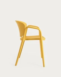 Ania Stackable Yellow Garden Chair | Kave Home -Quality Furniture Store CC6094S31 1V02