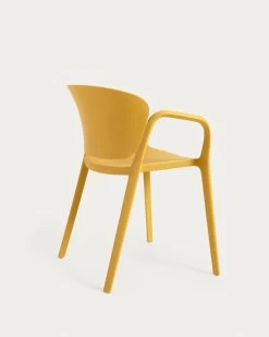 Ania Stackable Yellow Garden Chair | Kave Home -Quality Furniture Store CC6094S31 1V03