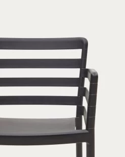 Nariet Stackable Outdoor Chair In Black | Kave Home -Quality Furniture Store CC6106S01 1D01