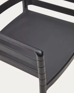 Nariet Stackable Outdoor Chair In Black | Kave Home -Quality Furniture Store CC6106S01 1D02