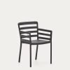 Nariet Stackable Outdoor Chair In Black | Kave Home -Quality Furniture Store CC6106S01 1V01