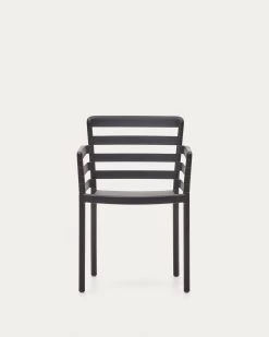 Nariet Stackable Outdoor Chair In Black | Kave Home -Quality Furniture Store CC6106S01 1V04