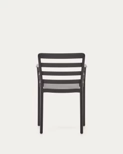 Nariet Stackable Outdoor Chair In Black | Kave Home -Quality Furniture Store CC6106S01 1V05