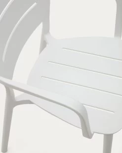 Morella Stackable Outdoor Chair In White | Kave Home -Quality Furniture Store CC6108S05 1D02