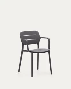 Morella Stackable Garden Chair In Grey | Kave Home