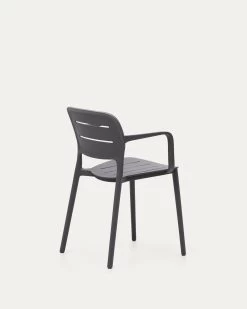 Morella Stackable Garden Chair In Grey | Kave Home -Quality Furniture Store CC6108S15 1V03