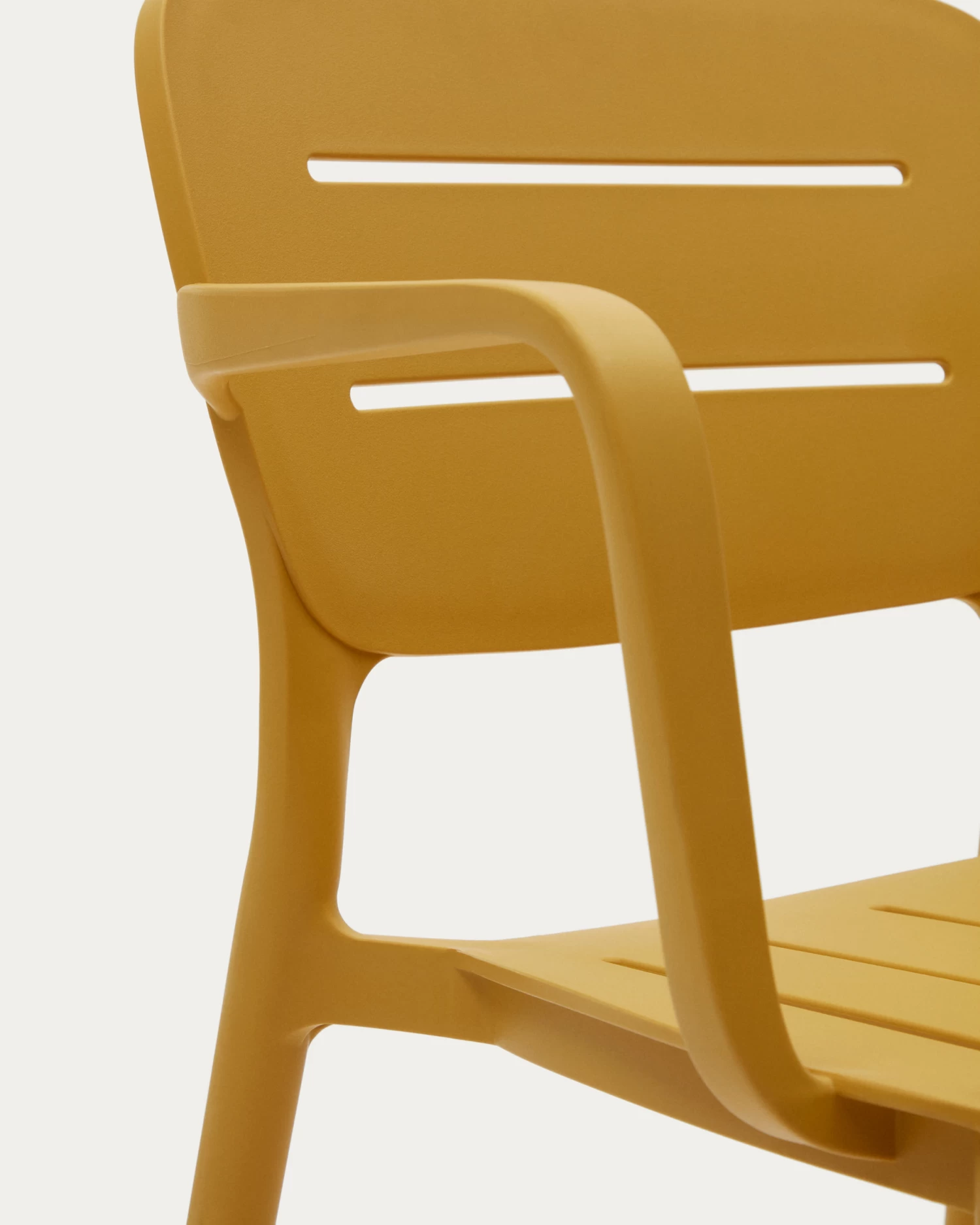 Morella Stackable Outdoor Chair In Mustard | Kave Home 8 Morella Stackable Outdoor Chair In Mustard | Kave Home - Image 6