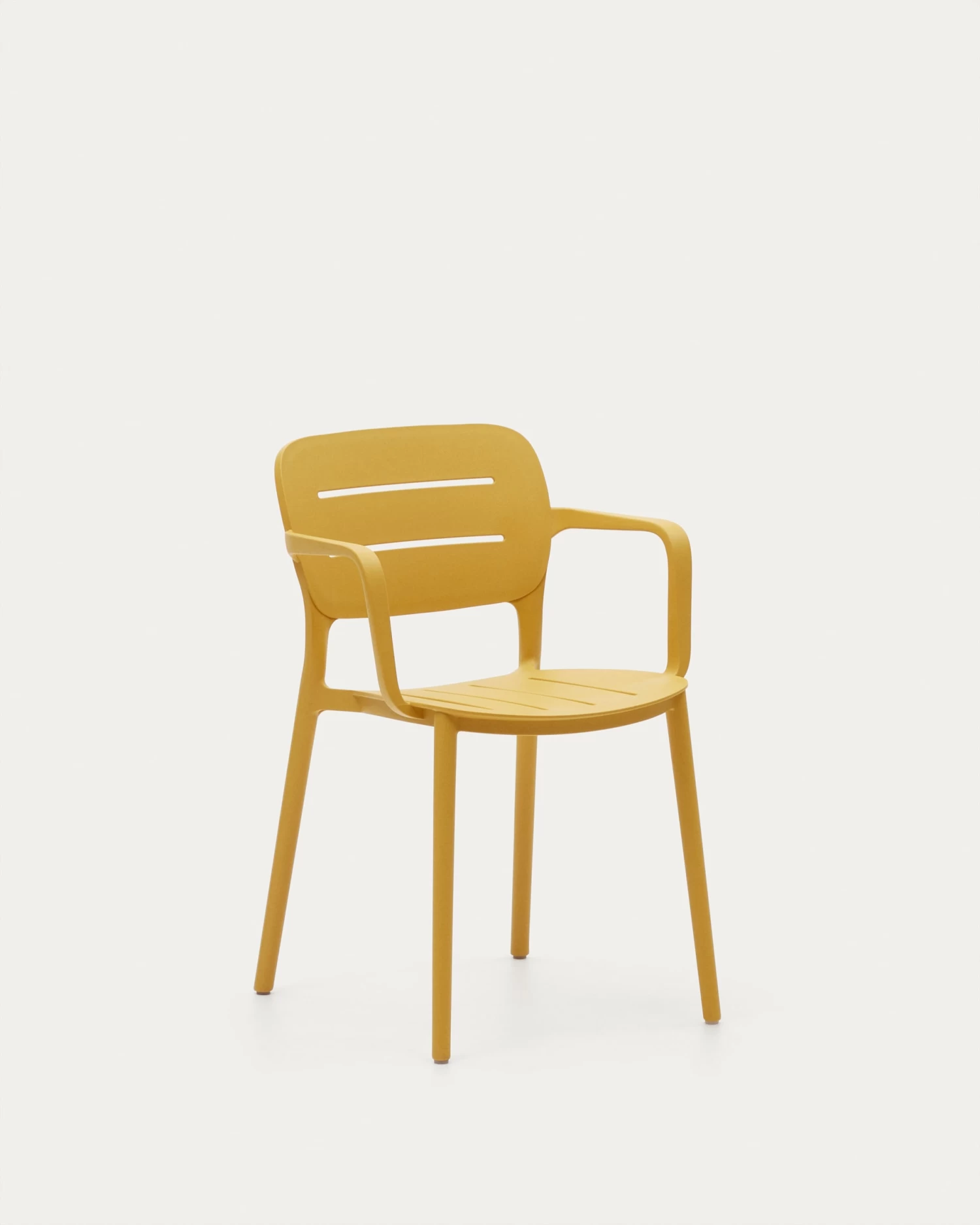Morella Stackable Outdoor Chair In Mustard | Kave Home 3 Morella Stackable Outdoor Chair In Mustard | Kave Home