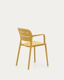 Morella Stackable Outdoor Chair In Mustard | Kave Home 18 Morella Stackable Outdoor Chair In Mustard | Kave Home -Quality Furniture Store CC6108S31 1V03