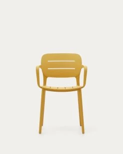 Morella Stackable Outdoor Chair In Mustard | Kave Home 19 Morella Stackable Outdoor Chair In Mustard | Kave Home -Quality Furniture Store CC6108S31 1V04