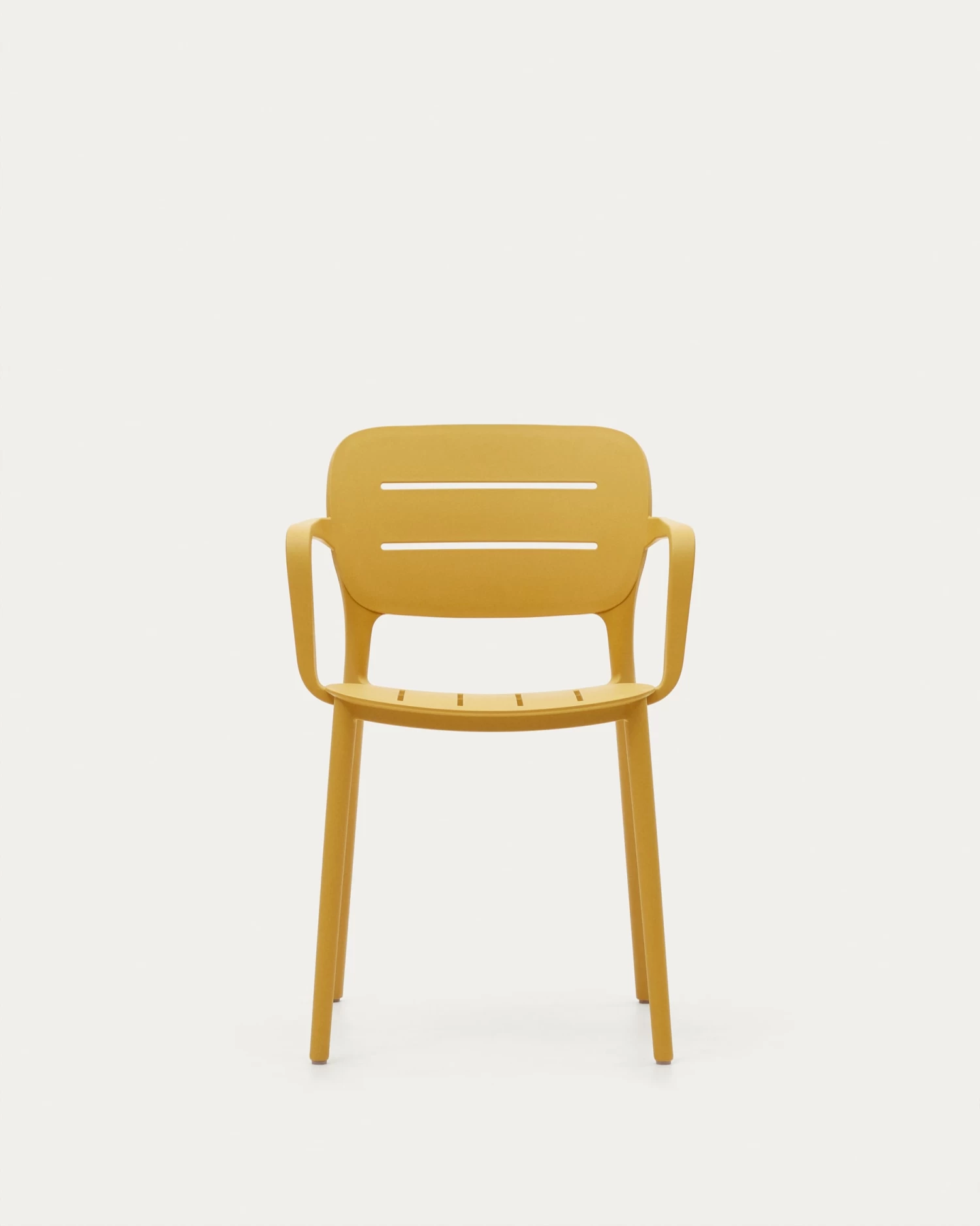 Morella Stackable Outdoor Chair In Mustard | Kave Home 10 Morella Stackable Outdoor Chair In Mustard | Kave Home - Image 8