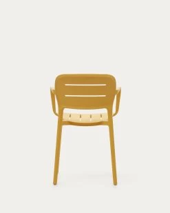 Morella Stackable Outdoor Chair In Mustard | Kave Home 21 Morella Stackable Outdoor Chair In Mustard | Kave Home -Quality Furniture Store CC6108S31 1V05