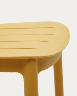 Morella Stackable Outdoor Stool In Mustard 65 Cm In Height | Kave Home 17 Morella Stackable Outdoor Stool In Mustard 65 Cm In Height | Kave Home -Quality Furniture Store CC6110S31 1D03