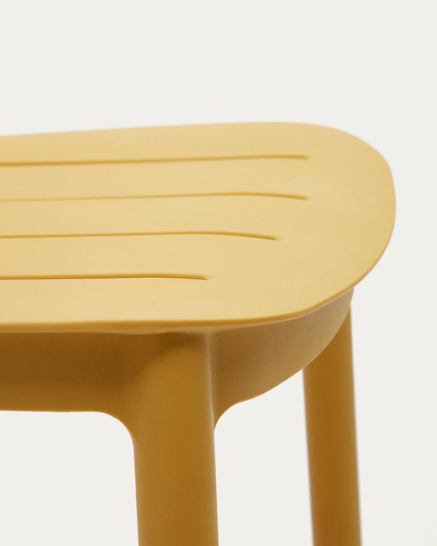 Morella Stackable Outdoor Stool In Mustard 65 Cm In Height | Kave Home 8 Morella Stackable Outdoor Stool In Mustard 65 Cm In Height | Kave Home - Image 6