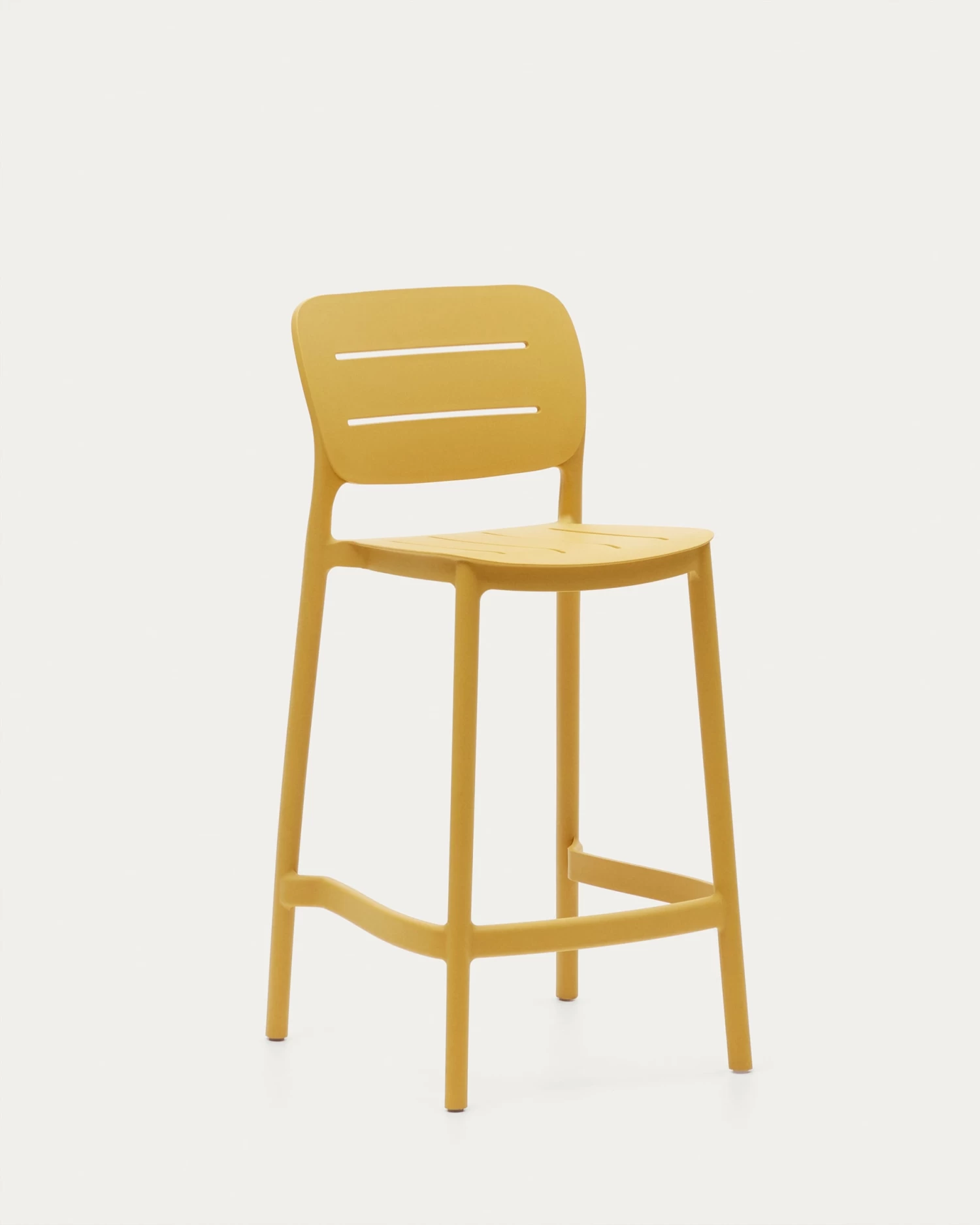 Morella Stackable Outdoor Stool In Mustard 65 Cm In Height | Kave Home 3 Morella Stackable Outdoor Stool In Mustard 65 Cm In Height | Kave Home