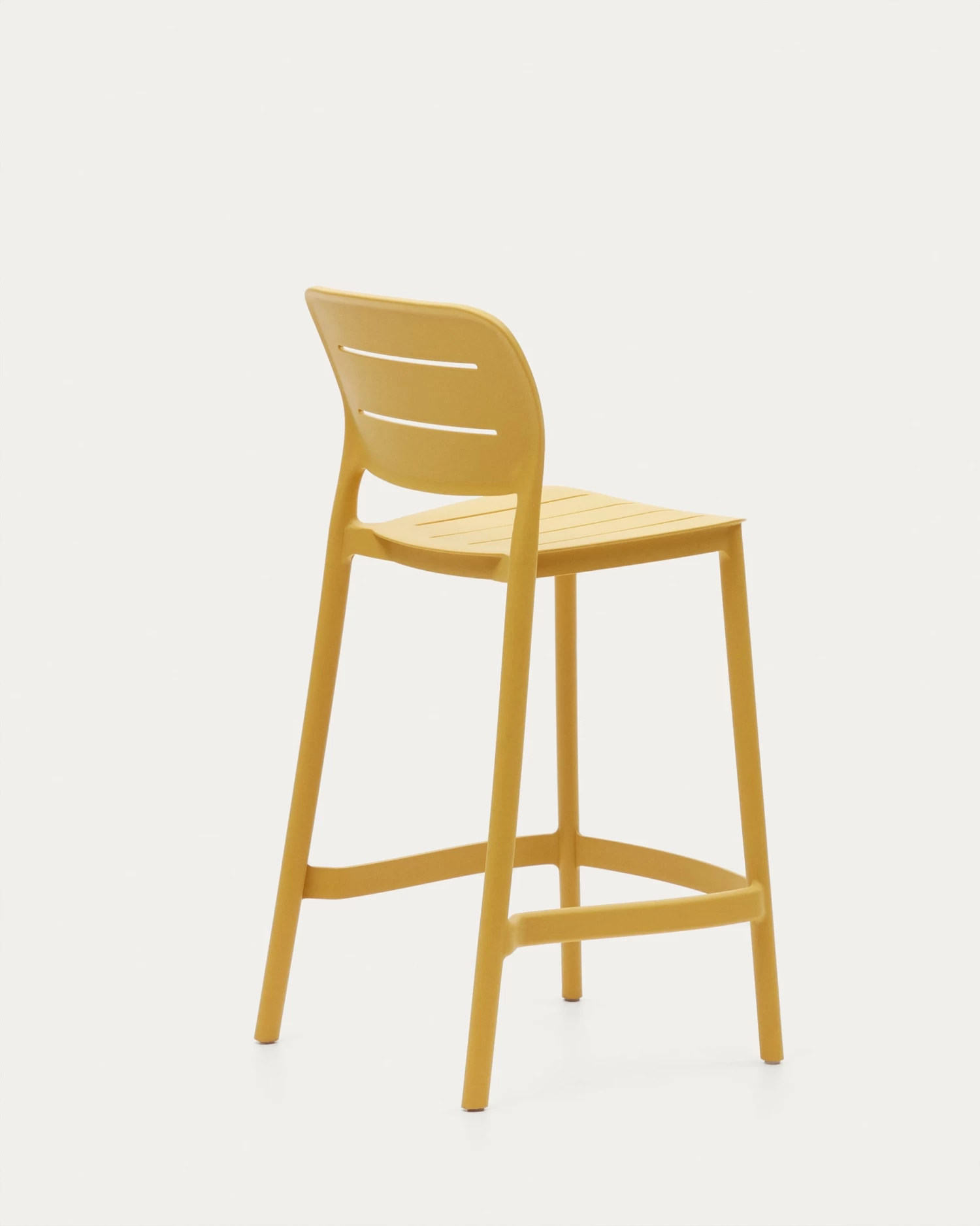 Morella Stackable Outdoor Stool In Mustard 65 Cm In Height | Kave Home 9 Morella Stackable Outdoor Stool In Mustard 65 Cm In Height | Kave Home - Image 7