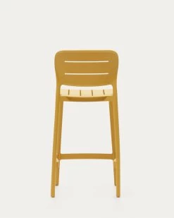 Morella Stackable Outdoor Stool In Mustard 65 Cm In Height | Kave Home 21 Morella Stackable Outdoor Stool In Mustard 65 Cm In Height | Kave Home -Quality Furniture Store CC6110S31 1V05