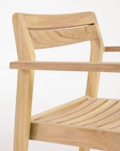 Victoire Stackable Solid Teak Outdoor Chair | Kave Home 14 Victoire Stackable Solid Teak Outdoor Chair | Kave Home -Quality Furniture Store CC6125M47 1D01