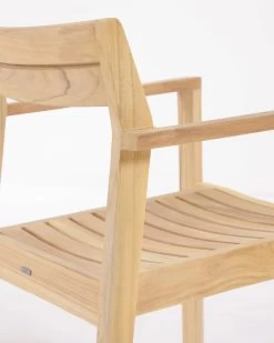 Victoire Stackable Solid Teak Outdoor Chair | Kave Home 18 Victoire Stackable Solid Teak Outdoor Chair | Kave Home -Quality Furniture Store CC6125M47 1D03