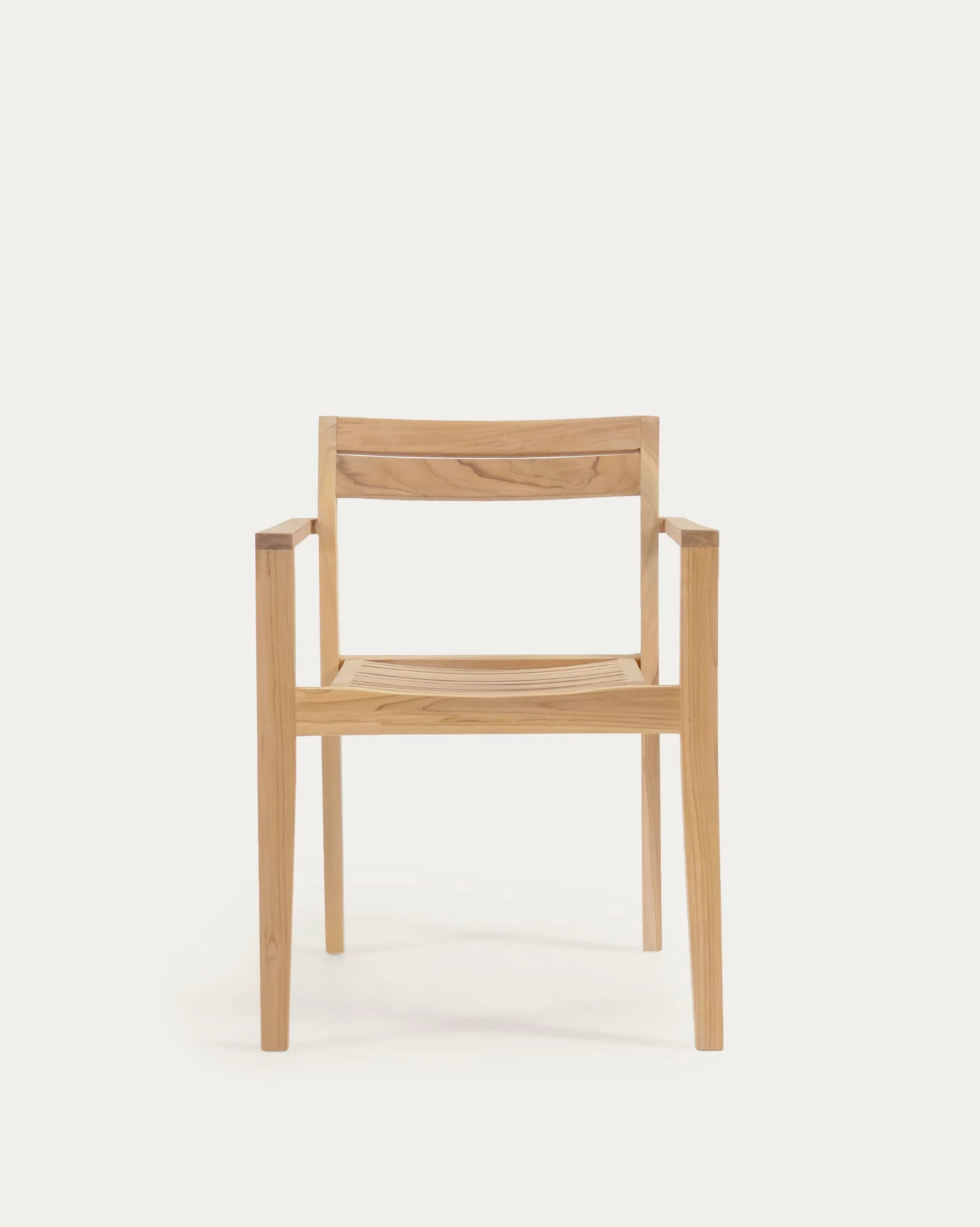 Victoire Stackable Solid Teak Outdoor Chair | Kave Home 12 Victoire Stackable Solid Teak Outdoor Chair | Kave Home - Image 10