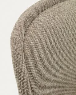 Aimin Chair In Brown Chenille And Steel Legs With A Matte Black Painted Finish | Kave Home 14 Aimin Chair In Brown Chenille And Steel Legs With A Matte Black Painted Finish | Kave Home -Quality Furniture Store CC6853BF11 1D02