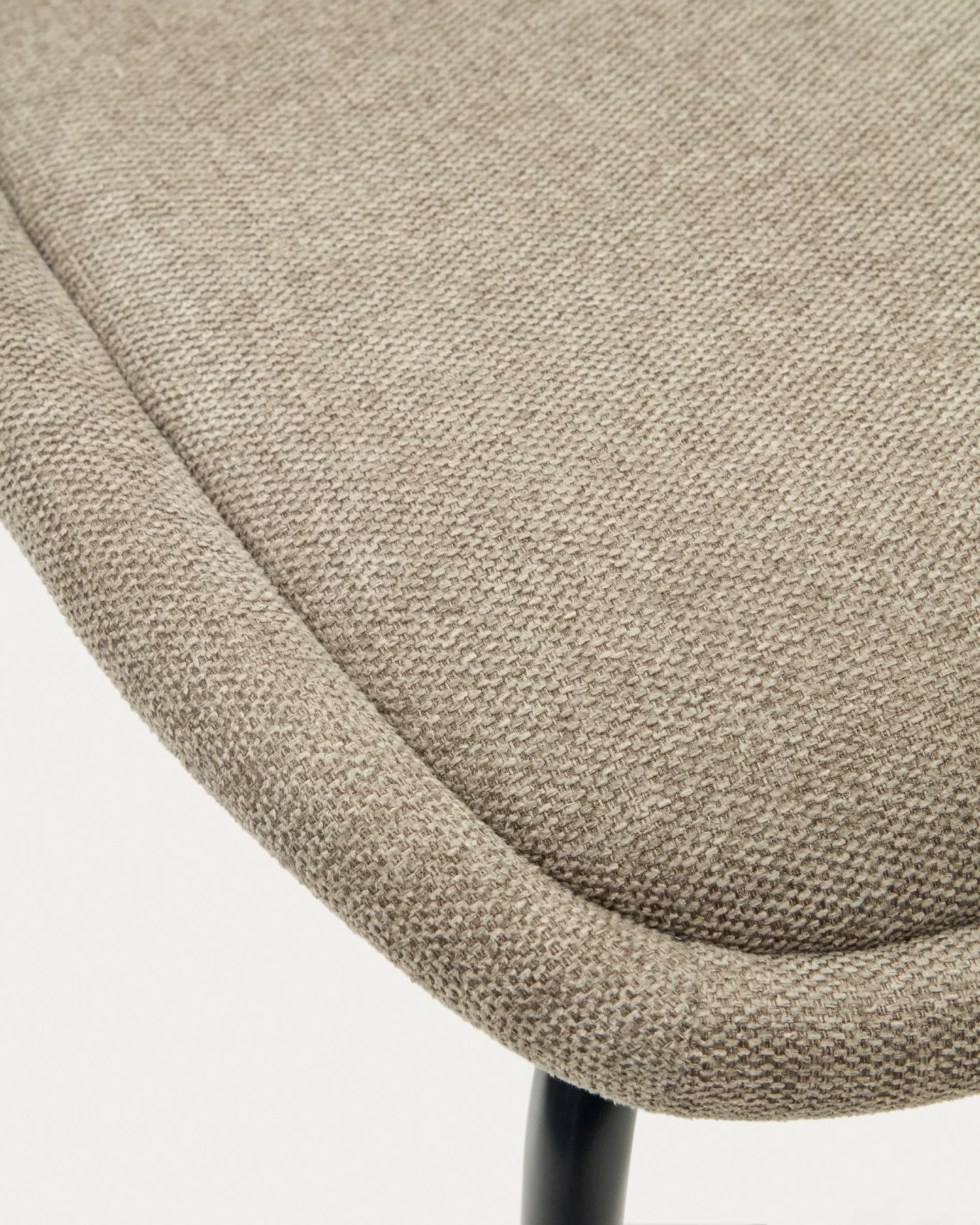 Aimin Chair In Brown Chenille And Steel Legs With A Matte Black Painted Finish | Kave Home 8 Aimin Chair In Brown Chenille And Steel Legs With A Matte Black Painted Finish | Kave Home - Image 6