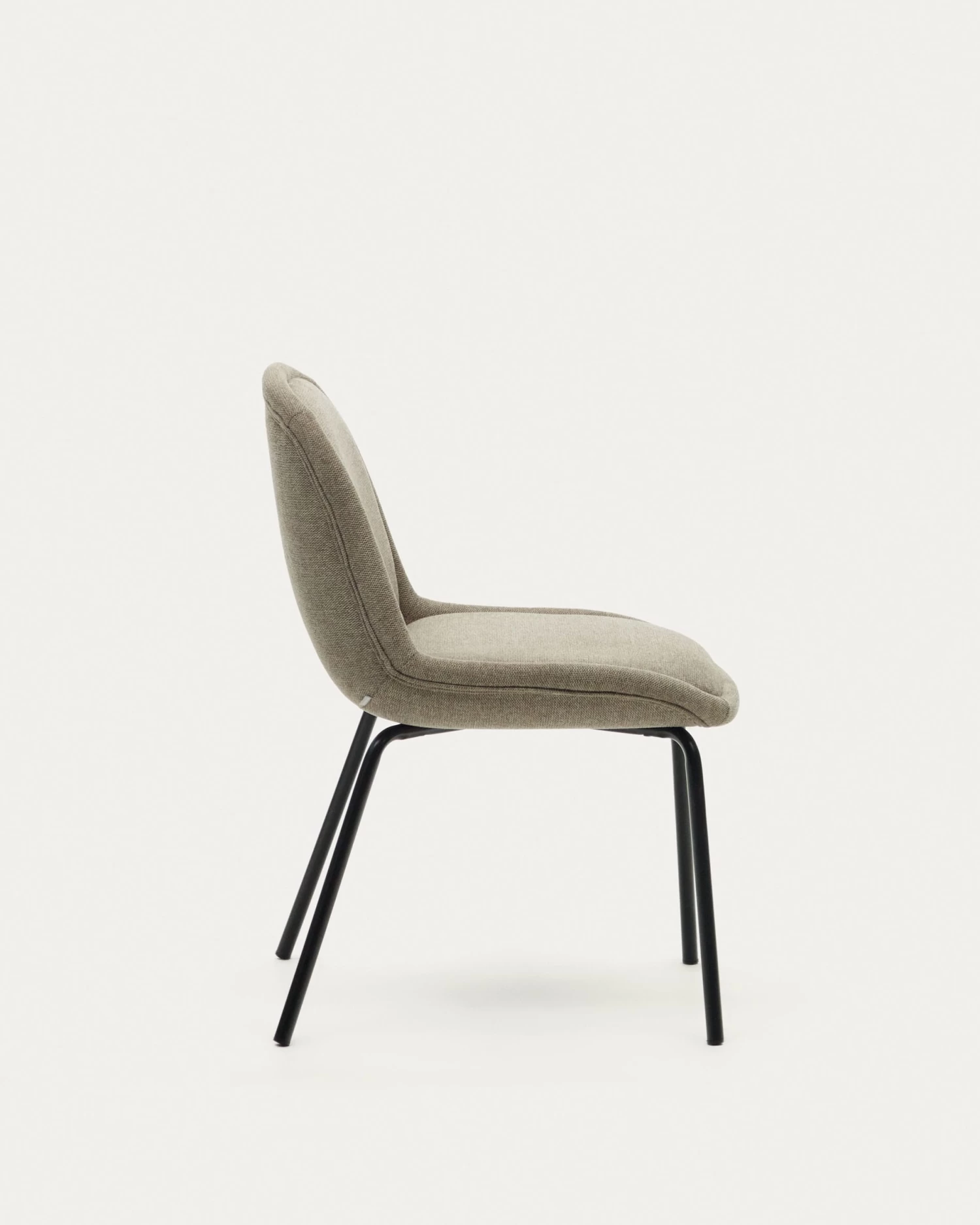 Aimin Chair In Brown Chenille And Steel Legs With A Matte Black Painted Finish | Kave Home 7 Aimin Chair In Brown Chenille And Steel Legs With A Matte Black Painted Finish | Kave Home - Image 5