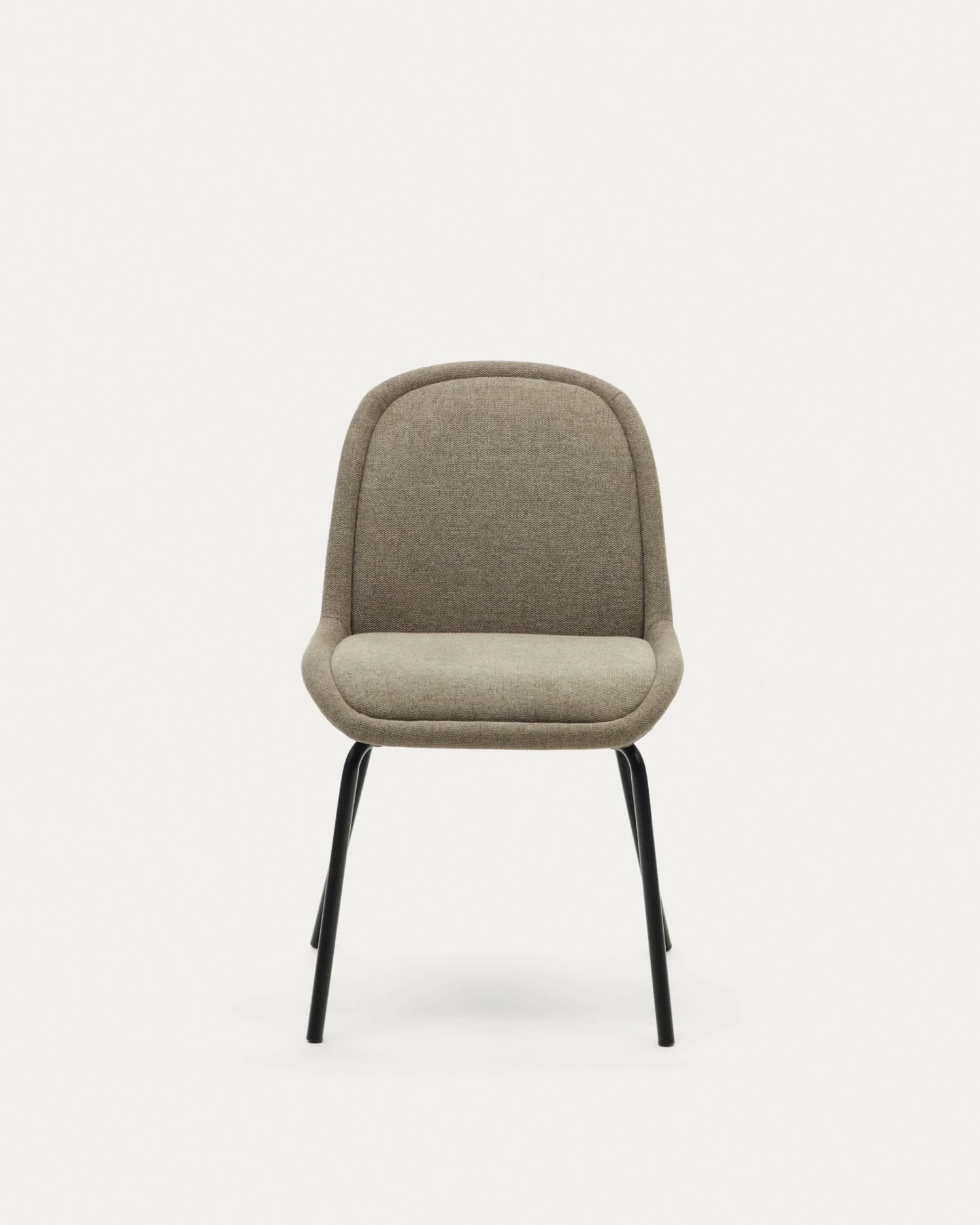 Aimin Chair In Brown Chenille And Steel Legs With A Matte Black Painted Finish | Kave Home 10 Aimin Chair In Brown Chenille And Steel Legs With A Matte Black Painted Finish | Kave Home - Image 8