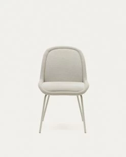 Aimin Chair In Beige Chenille And Steel Legs With A Matte Beige Painted Finish | Kave Home 16 Aimin Chair In Beige Chenille And Steel Legs With A Matte Beige Painted Finish | Kave Home -Quality Furniture Store CC6853BF12 1V04