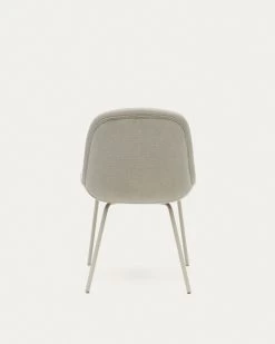 Aimin Chair In Beige Chenille And Steel Legs With A Matte Beige Painted Finish | Kave Home 17 Aimin Chair In Beige Chenille And Steel Legs With A Matte Beige Painted Finish | Kave Home -Quality Furniture Store CC6853BF12 1V05