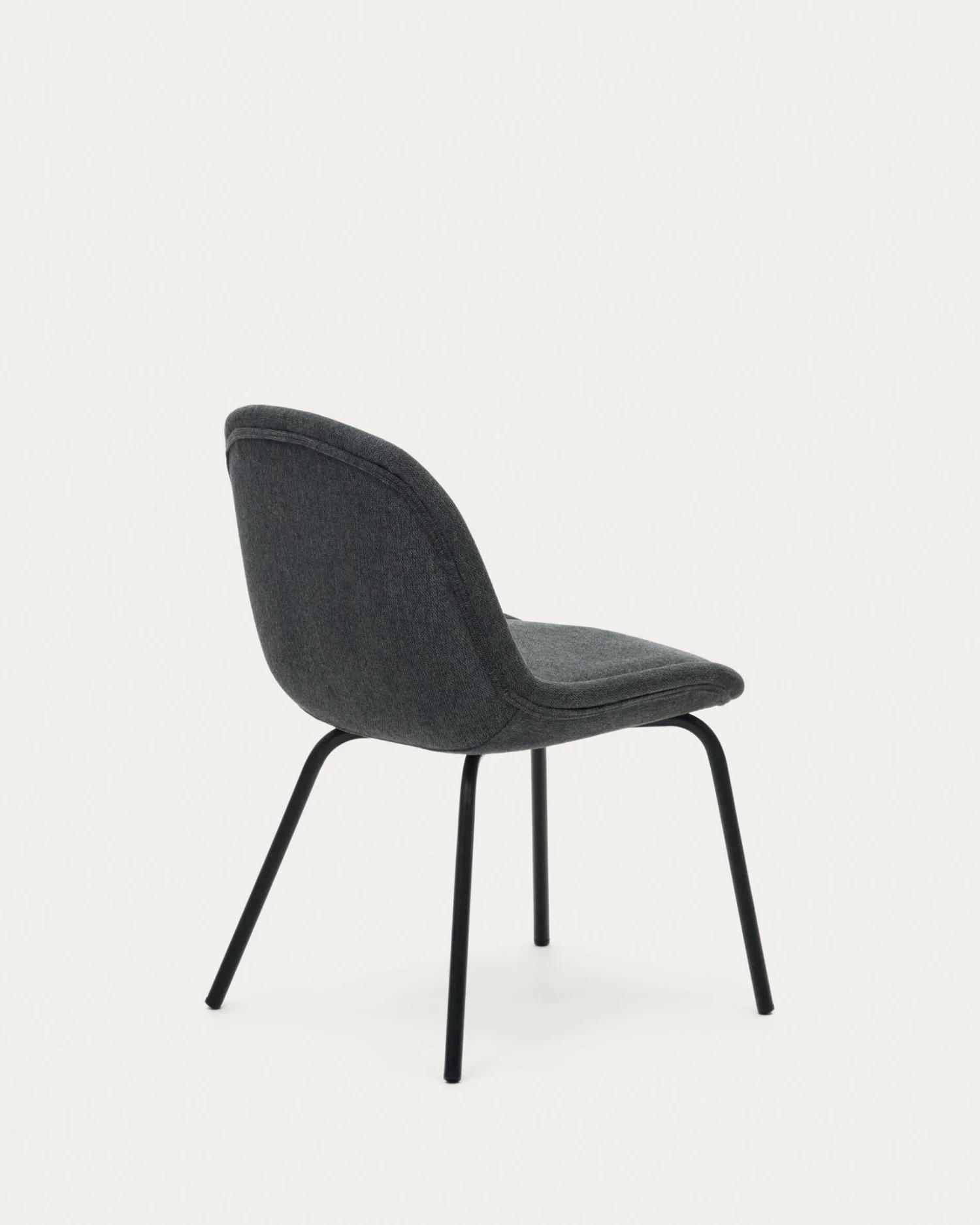 Aimin Chair In Grey Chenille And Steel Legs With A Matte Black Painted Finish | Kave Home 9 Aimin Chair In Grey Chenille And Steel Legs With A Matte Black Painted Finish | Kave Home - Image 7