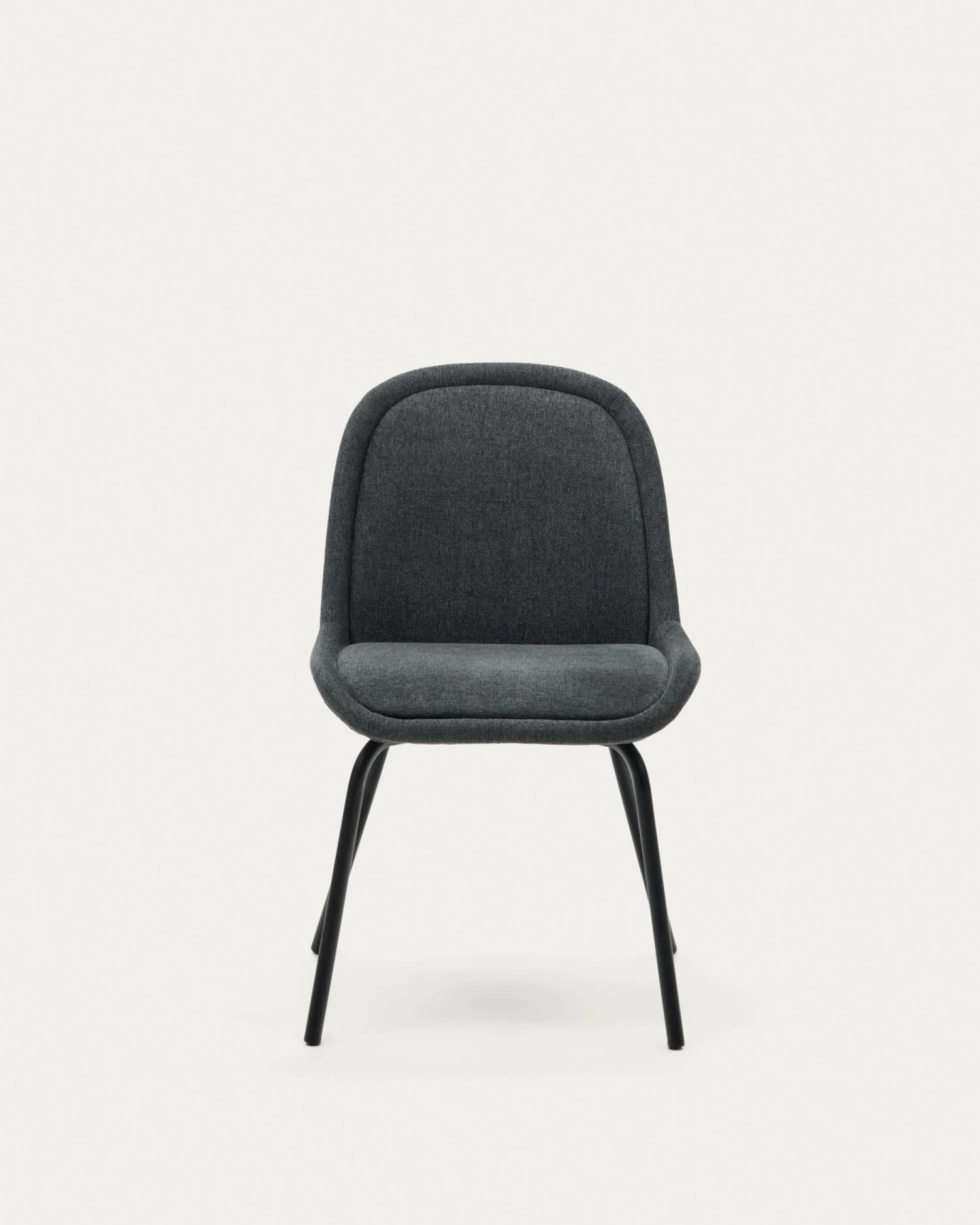 Aimin Chair In Grey Chenille And Steel Legs With A Matte Black Painted Finish | Kave Home 10 Aimin Chair In Grey Chenille And Steel Legs With A Matte Black Painted Finish | Kave Home - Image 8